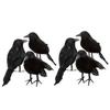 3 Stück Statue Krähe Spielzeug Künstlicher Schwarzer Krähenvogel Gartenornamente Vogelornamente Schwarzes Thema Hoteldekoration Krähe