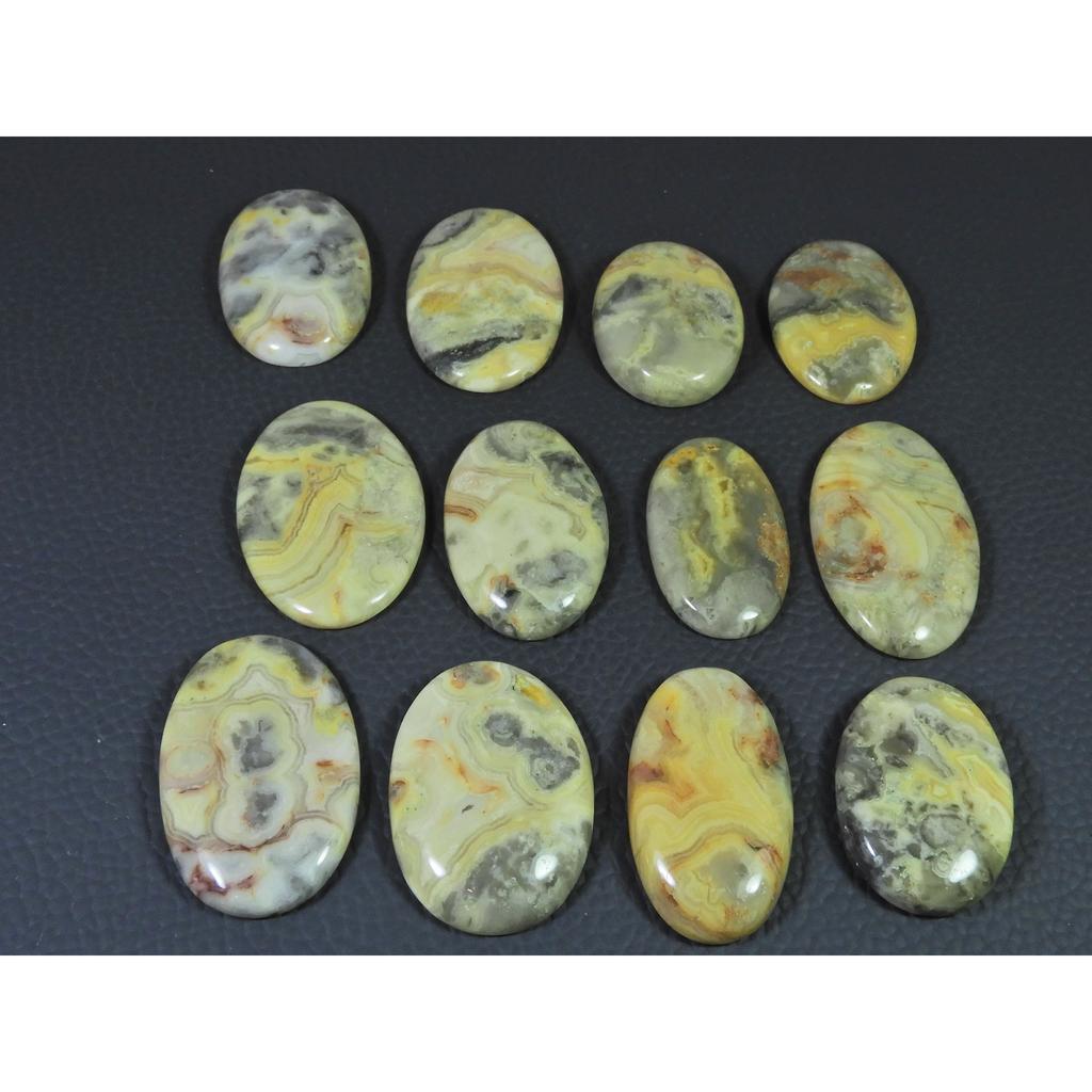 366Cts. Natural Australian Crazy Lace Agate Oval Cabochon Gemstone 12Pcs Lot C-1190