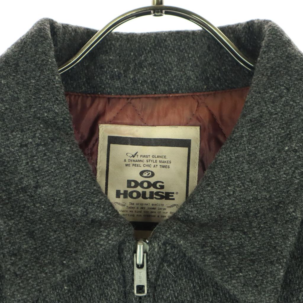 DOG HOUSE Embroidery Chain embroidery Long sleeve Zip jacket M gray Men's Used