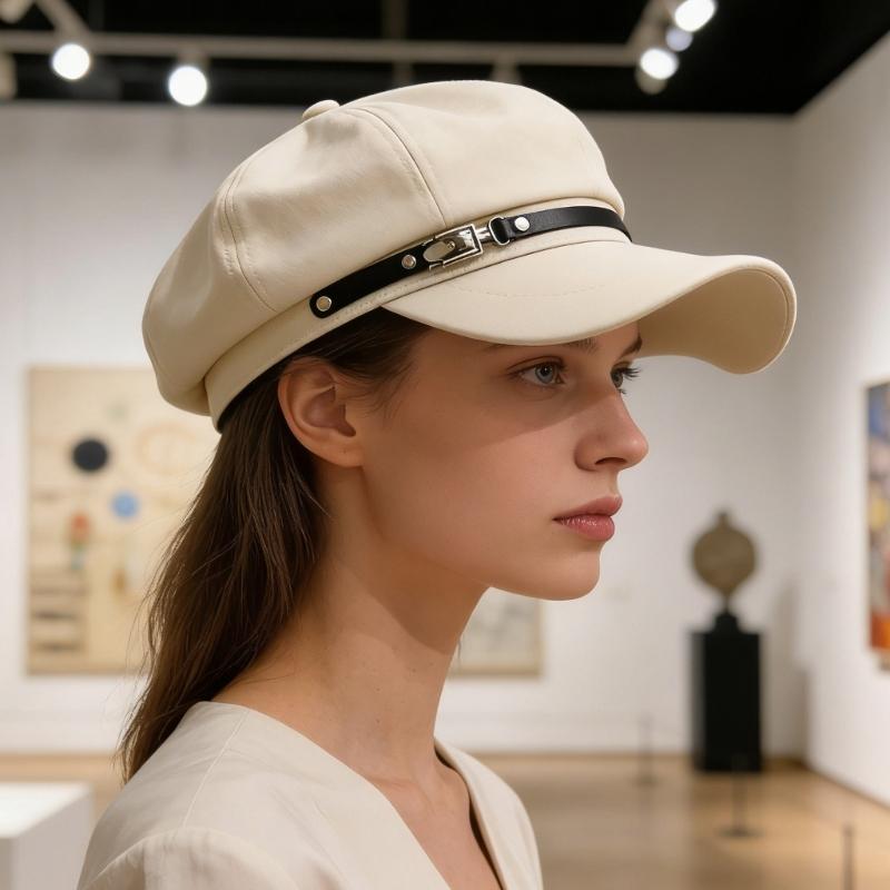 Trendy Beret French Elegant Painter Hat Oversized Fashion Decorative Charm Cabbie Hat for Outdoor Walk