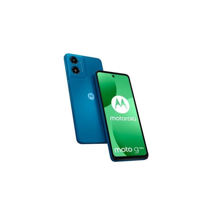 Smartphone Motorola Moto G04s - Bleu Satiné - Double Caméra - Android 10 - 64 Go