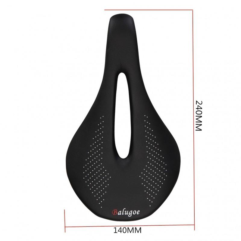BALUGOE Bike Saddle Mountain Cycling Comfort Seat Pad With Nylon Fiber Leather Cover