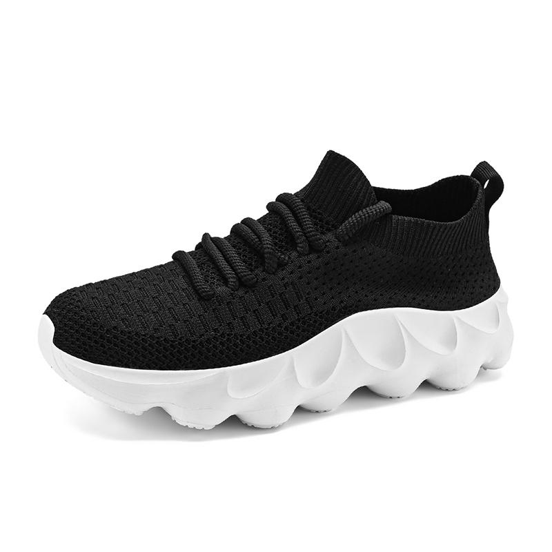 Summer coconut shoes men breathable flying woven sneakers casual travel shoes 48 large size lace-up sock shoes fashion