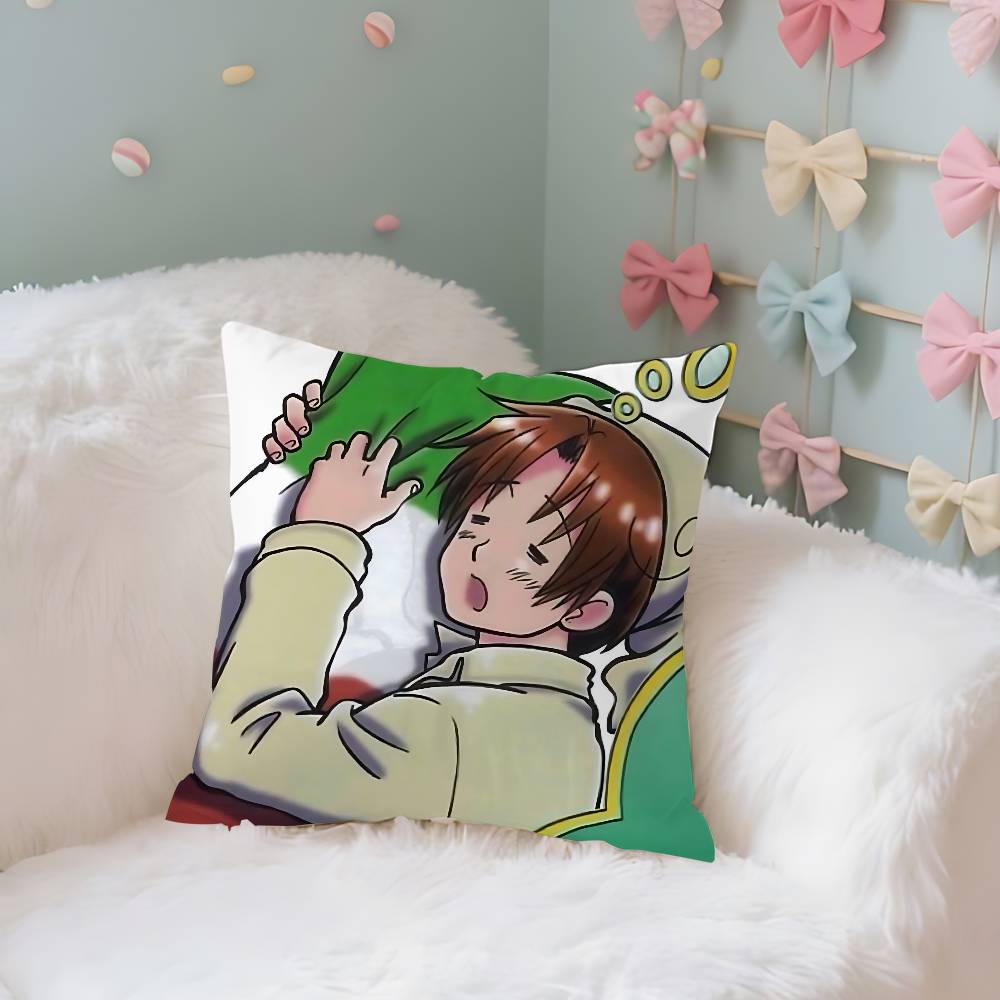 CuteHhetalia World StarsS Funny Case Plush Fabric Soft Pillowcase Double Sided Print Cushion Cover Household Gifts