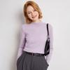 Women's Loose Fit Cashmere Half-High Neck Sweater - Soft, Classic Autumn/Winter Knit Base Layer