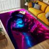 Neon Embrace Living Room Non-Slip Area Rug Soft Carpet for Bedroom Game Playroom Sofa Office Home Decor Doormat Christmas Gift C9211301