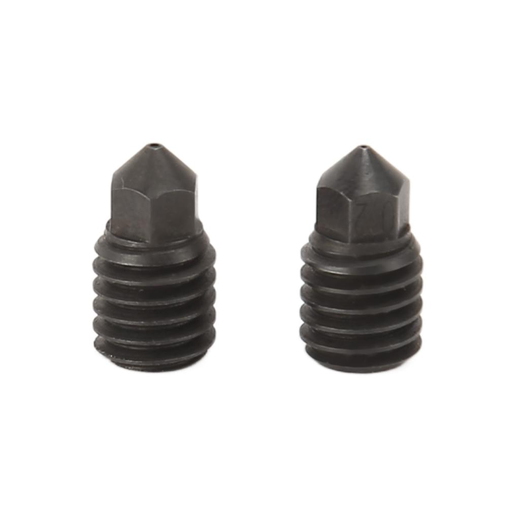 2 Stück Hotend-Düse für Bambu Lab X1 0,2 mm 0,4 mm Gehärteter Stahl 3D-Drucker Stahldüse zur Reparatur