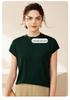 Yangzi Yarn Women's 100% Combed Wool Knit Vest T-Shirt - Short Sleeve, Round Neck, Summer Layer Top
