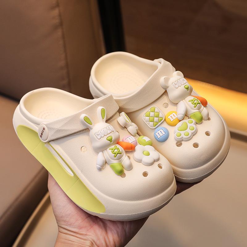 Kids' Non-Slip Cartoon Clog Slippers for Indoor & Outdoor Use, Boys & Girls, Medium & Large Sizes, Summer Style