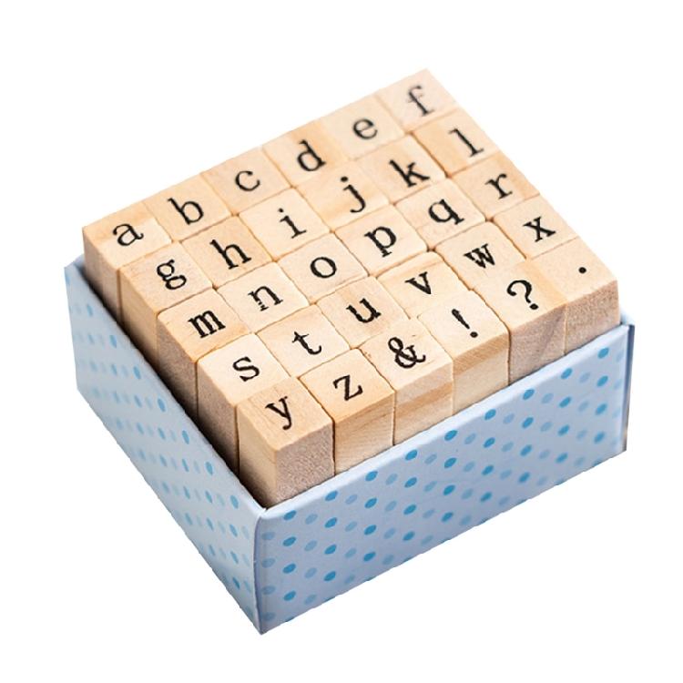 30Pieces Wood Scrapbooking Stamp Vintage Craft Stamp Letter Stamper for Scrapbooking Card Making Journal Planner