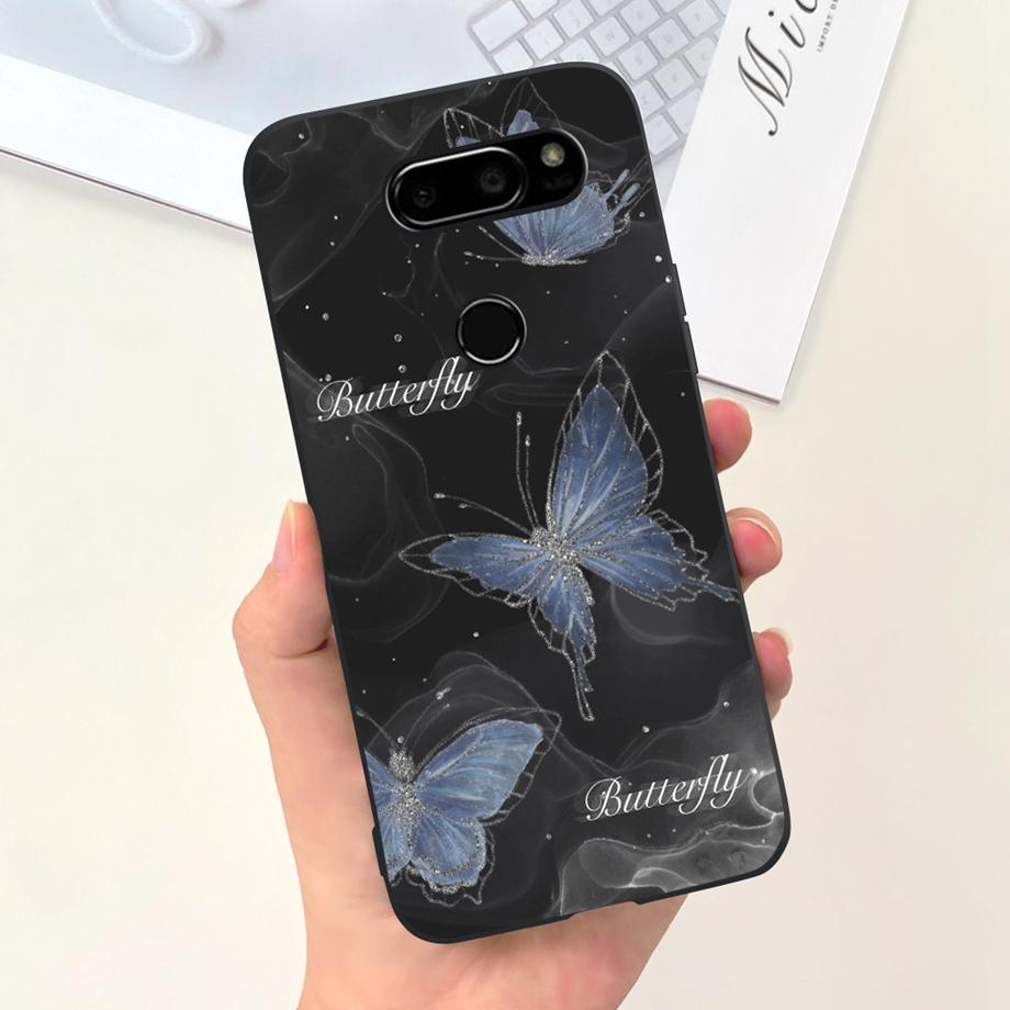 For LG V30 Case LG V35 ThinQ V40 V50 V50s ThinQ G8X ThinQ Soft Matte Silicone Coque Funda Back Cover Rabbit Flower Astronaut Bag