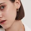 Fashion Gold Color Geometric U-Shape Hoop Earrings for Women Men Punk Hip-Hop Metal Round Circle Earrings Party Zircon 2025