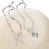 Spring-Summer Starfish Beaded Necklace: Sweet Layered Clavicle Chain for Women’s Seaside Vacation, Beach Party Accessories.