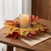 1PC Artificial maple leaf candlestick wreath, photography prop, home decor, party decoration.