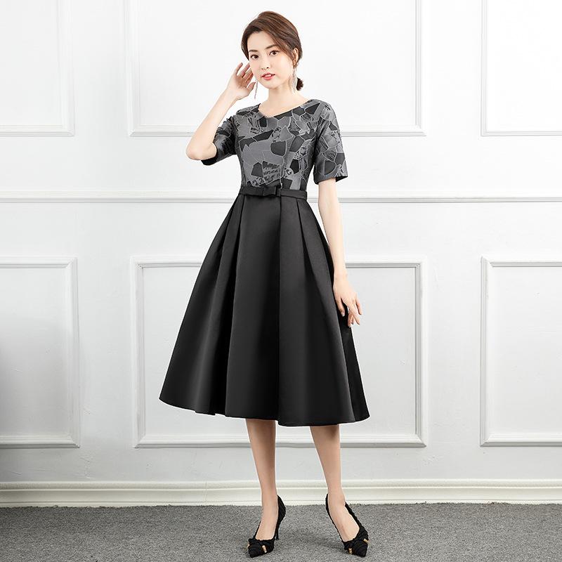 Small dress dress, new big choir performance dress, graduation medium and long temperament elegant dinner dress