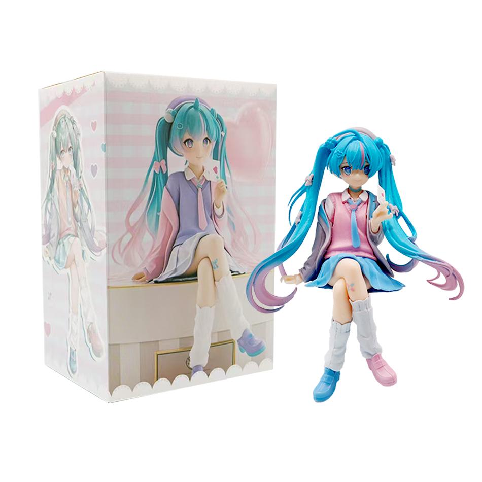 NEW  Hatsune Miku Figure Love Suit Jacket Instant Noodle Pressing Hatsune Miku Figure Decoration Model Kids' Gifts