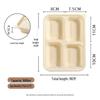 Meichu Biodegradable Corn Starch 4-Compartment Lunch Boxes with Lids
