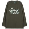 ASTRAL PROJECTION Punk Lettering Oversized Long Sleeve T-Shirt_Khaki