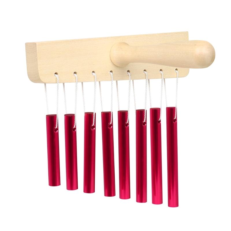 Musical Learning Percussion Chimes Instrument Toy Children 8 Tone Handheld Chimes with Mallet Hammer Winds Chimes Toy