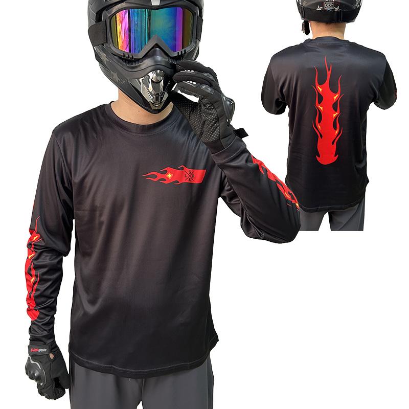 Loose Riders Men's Long Sleeve Motocross Jersey, Downhill Jersey, Motorcycle T-Shirt, Dirt Bike Shirt