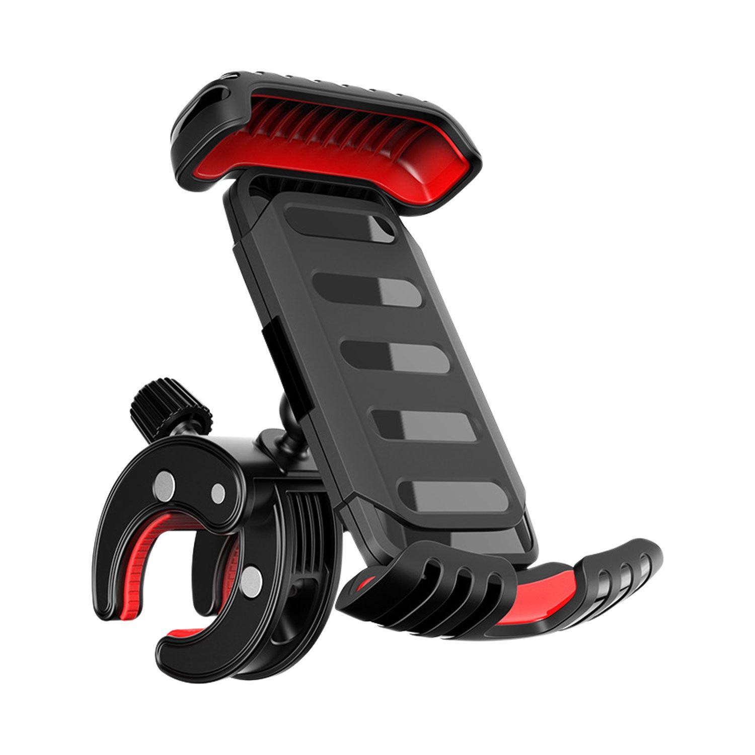 

Electric Vehicle & Bike Shockproof Phone Mount for Navigation and Food Delivery червоний