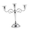 3 Arms Metal Candle Holder European Style Candelabra Wedding Candlestick Home Decor (Silver)