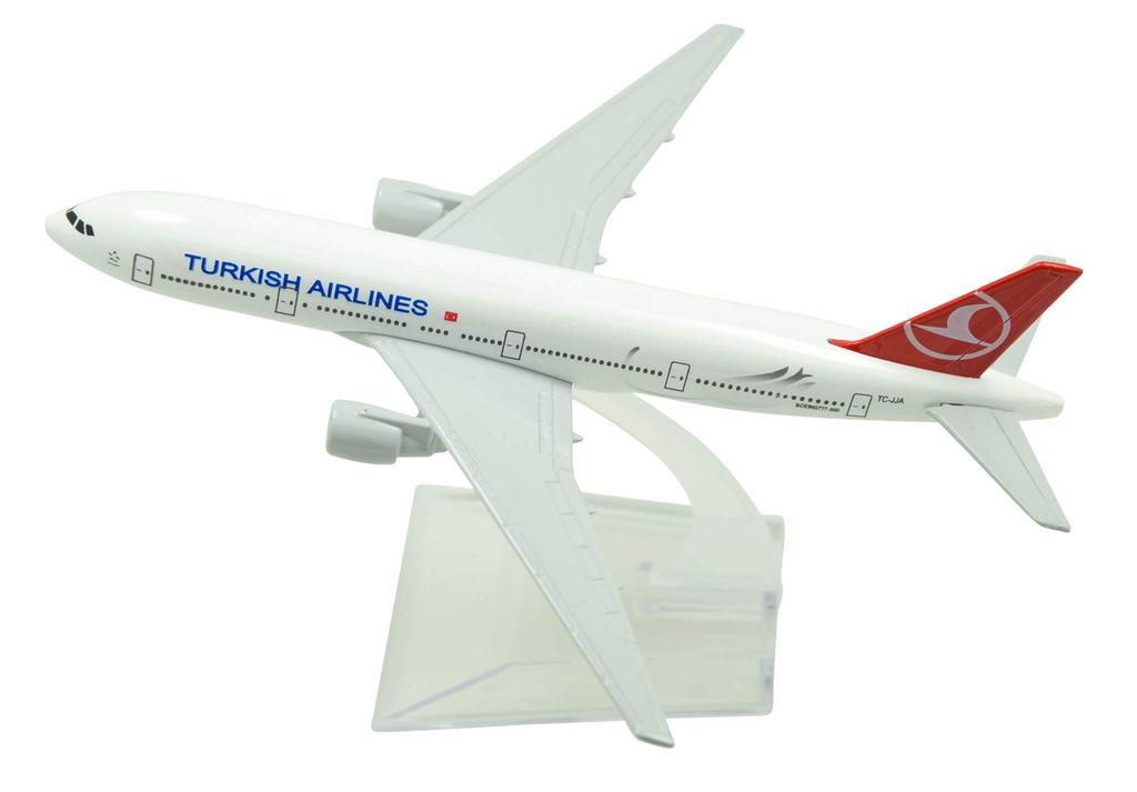 TANG DYNASTY 16cm Turkish Airlines B777 Alloy Airplane Model Toy 1/400