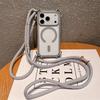 Crossbody Necklace Strap Lanyard Clear Magnetic Case For iPhone 17 16 14 15 12 13 Pro Max 16Plus 11 For Magsafe Shockproof Cover