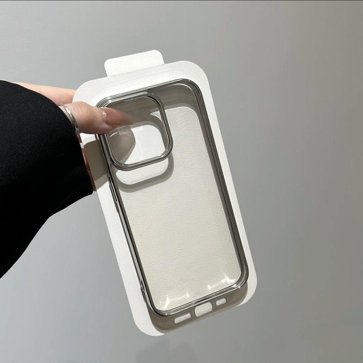 

Ultra-Thin Transparent Electroplated Case for iPhone 11/12/13/15 Pro Max Apple XS