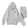 Mens Hooded Fleece-Lined Casual Sportswear Set Winter Long Sleeve Top Pants Outfit
