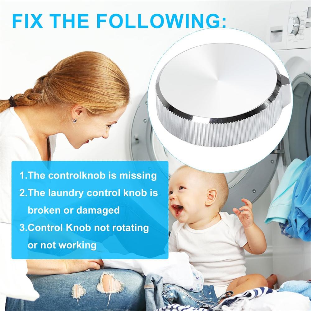 1Pcs W11675852 W11328381 Washer Dryer Knob (Large) Replacement For Whirlpool Maytag