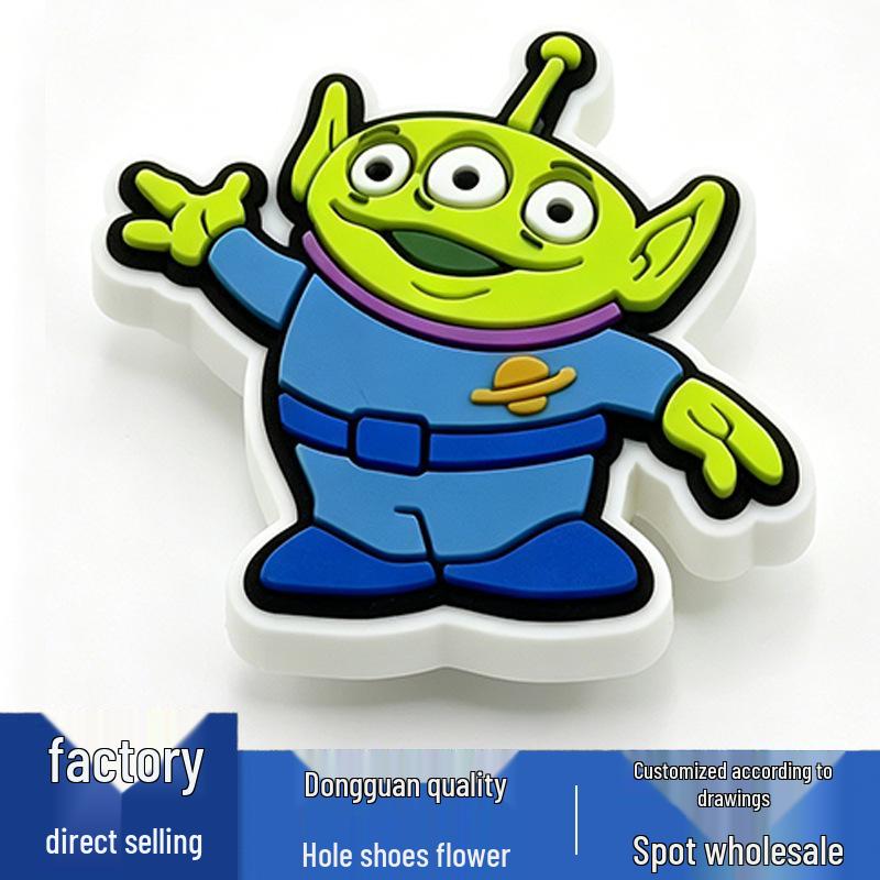 Three-Eyed Guy Pizza Cartoon Shoe Charms for Crocs - Versatile PVC Flower Accessories
