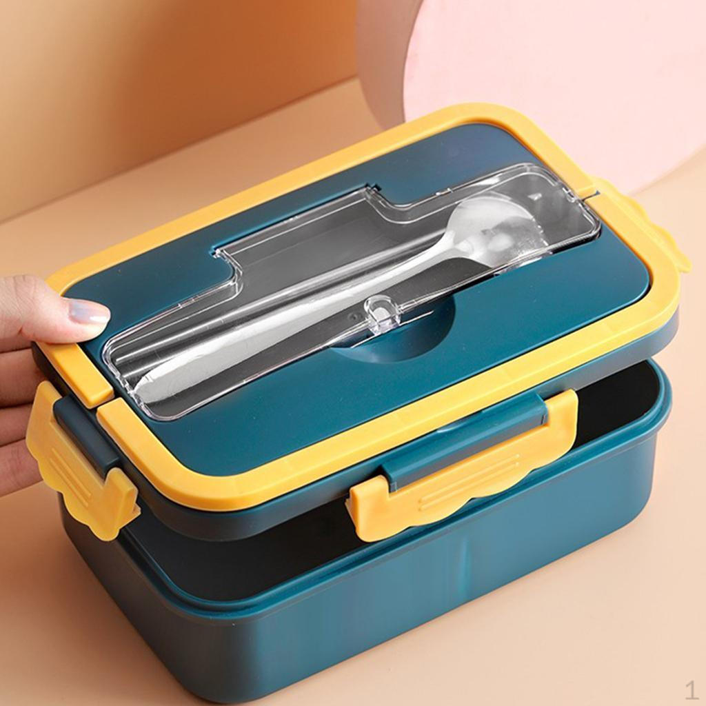 Food Container with Handle Tableware for Kids Lunch Reusable темно-синий