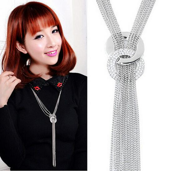 Multi-Layer Tassel Sweater Chain Long Necklace - Women's Retro Fashion Accessory