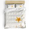 Seashells Conch Starfish Beach Sand Bedding Set 3pcs Duvet Cover Pillowcase Kids Adult Quilt Cover Double Bed Set Home Textile