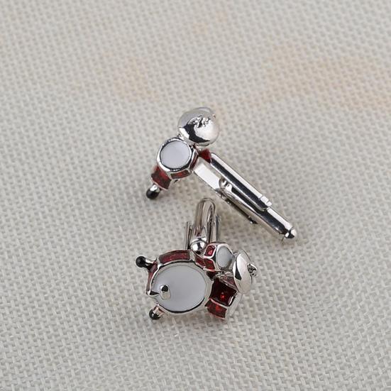 1 Men Wear Cufflinks Drum Shape Pair Banquet Attire Accessories