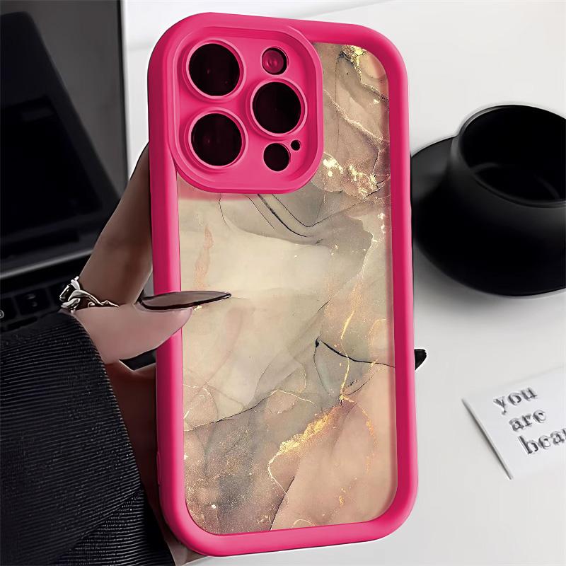 Marble Phone Case For iPhone 16 Pro Case iPhone 15 13 14 16e 11 12 Pro Max 7 8 Plus XR XS X SE Matte Soft Funda Silicone Cover