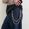 Beaded Design Waist Chain Belt Colorful Rhinestone Jeans Pants Chain Bag Pants Chain  For Men Gift