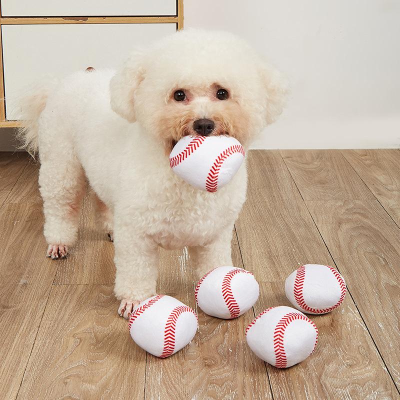 Slitesterke Plysj Baseballkøller Baseball Hundeleke Myk Knirkende Baseball Baseballkølle Hunder Leike Kjæledyr Interaktiv Leke Kjæledyrutstyr