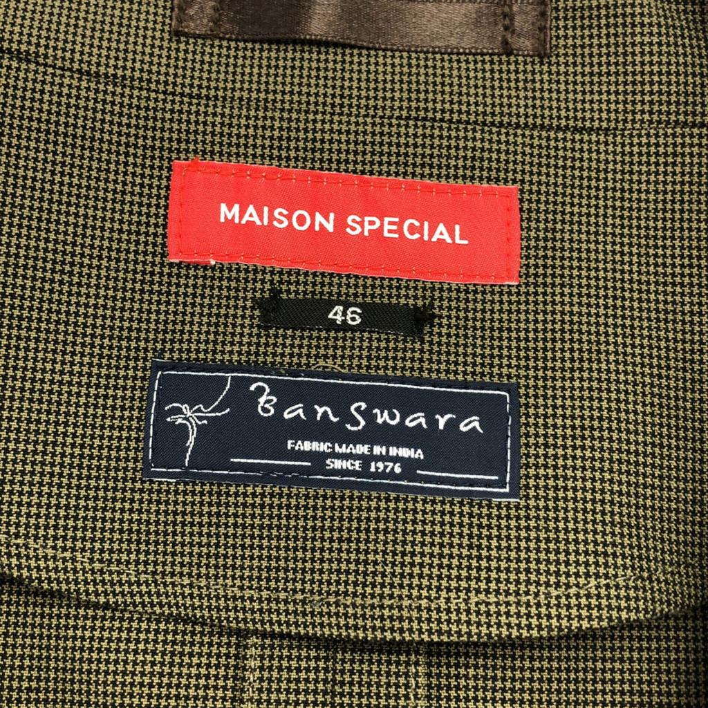 MAISON SPECIAL Staggered Pattern No Color Jacket 46 Brown Banswara Men's Used