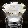 White Laser LED Flashlight Zoom function COB Side Light USB Rechargeable Torch Tail Magnet With Display Long Range Lamp