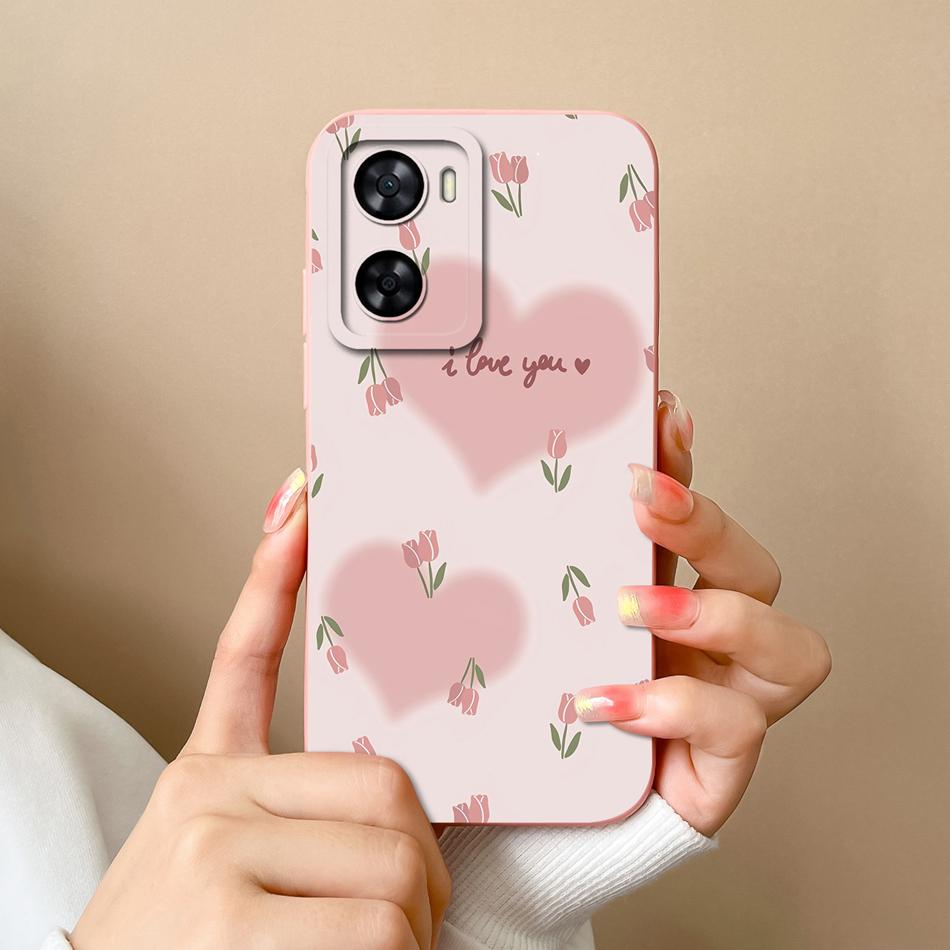 For Oppo A57 A57S A57E Case Cute Cartoon Soft Liquid Silicone Back Cover For Oppo A 57 4G 5G Full Protection Shockproof Bumper