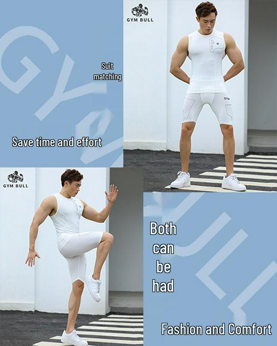 GYMBULL Trendy Men's Endorphin Series Compression Running Shorts