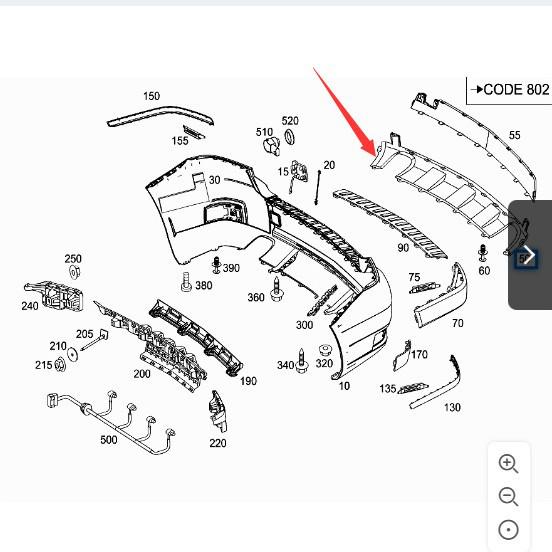 Mercedes-Benz GLK260 X204 Rear Bumper Trim Bright Strip Paint, Compatible with Models.