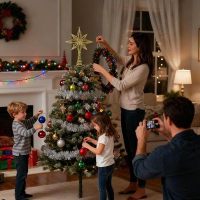 Christmas Tree Topper Octagonal Holiday Party Supplies Christmas Tree Star Topper Holiday Decor For Indoor Outdoor Mantel Table