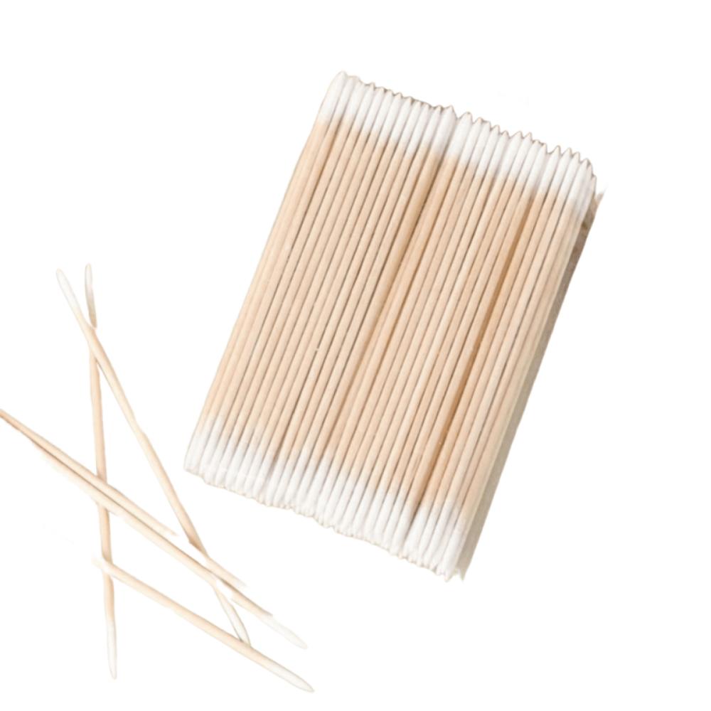 200 pcs Precision Pointed Tip Cotton Swabs Disposable Makeup Applicators Makeup Eyeliner Correction