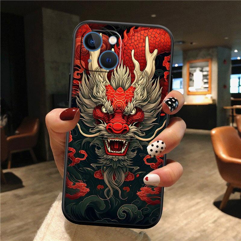 IK23 Chinese Dragon New High-End Shell Phone Case for iPhone SE X XS XR 16E 17 11 Pro Max 8 7 6 6s Plus Air