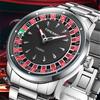 Orologio da uomo Nuovo Design Roulette Europea Gioco di Carte Moda Movimento al Quarzo Orologio da Polso in Acciaio Inossidabile