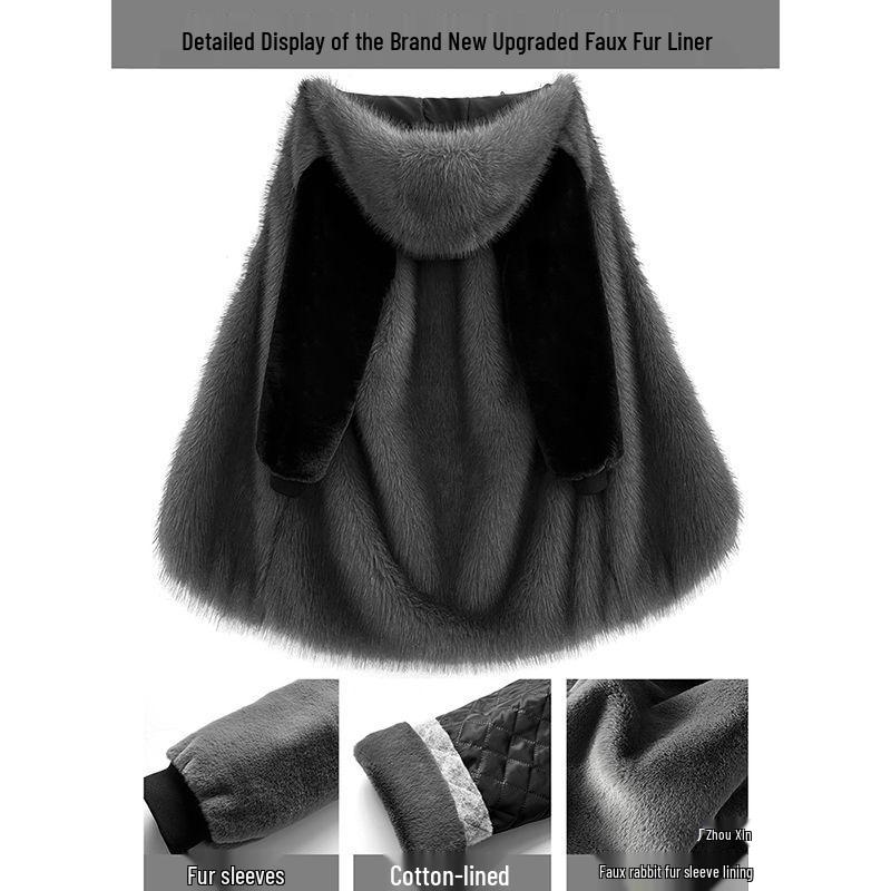 Herren Winter Parka mit Pelz und Fleece-Futter für mittlere und ältere Jahre