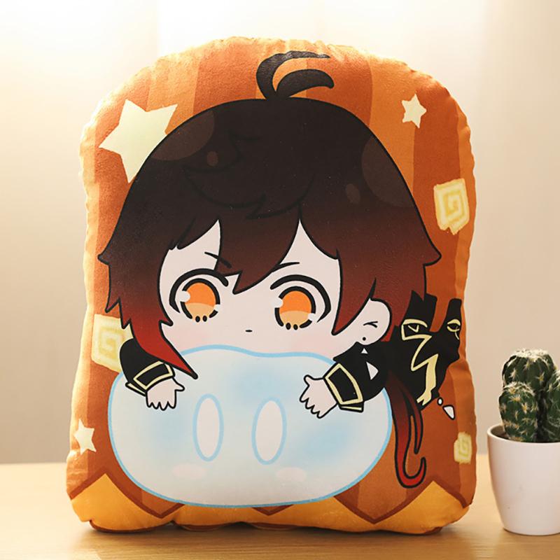 Genshin Impact Plush Pillow Doll Game Anime Cartoon Cosplay Slime Pillow For Kids Fans Gifts